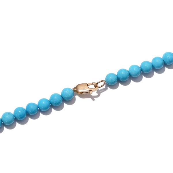 ILIANA 18K Y Gold Arizona Sleeping Beauty Turquoise Necklace (Size 20) 77.400 Ct.