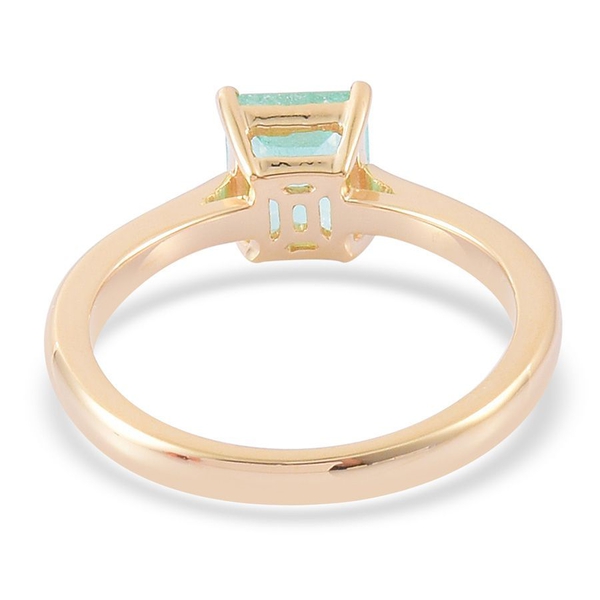 14K Y Gold Boyaca Colombian Emerald (Oct) Solitaire Ring 1.000 Ct.