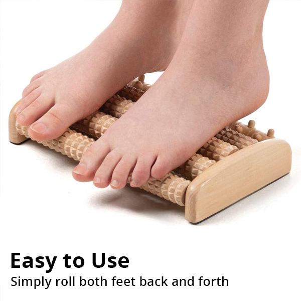 Acupressure Health Wooden Foot Roller (Size 29x21x6Cm)