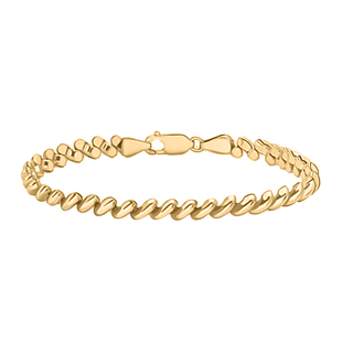 Hatton Garden Close Out Deal- 9K Yellow Gold Marco Bracelet (Size - 7.5) with Lobster Clasp, Gold Wt