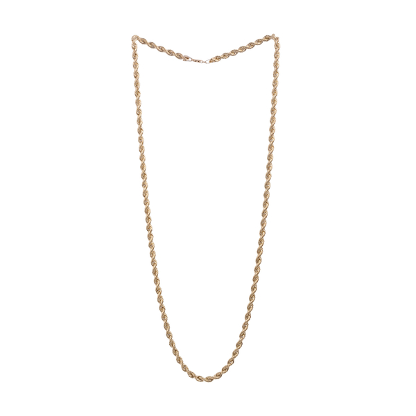 Close Out Deal 9K Y Gold Rope Chain (Size 30), Gold wt 13.82 Gms.