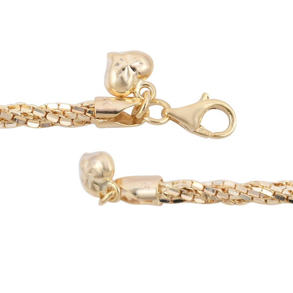 Close Out Deal - 9K Yellow Gold Mirror Popcorn Twisted Rope Bracelet (Size - 7.5) With Lobster Clasp, Gold Wt. 4.80 Gms