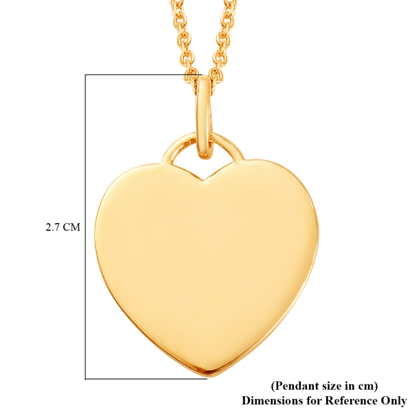 Yelow Gold Overlay Sterling Silver Pendant with Chain (Size 18), Gold Wt. 4.55 Gms