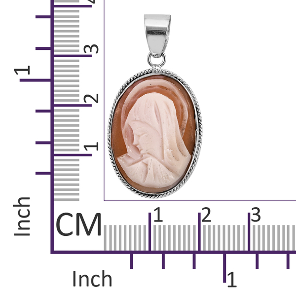 Royal Bali Collection Cameo (Ovl 25x18 mm) Pendant in Sterling Silver 9.260 Ct.