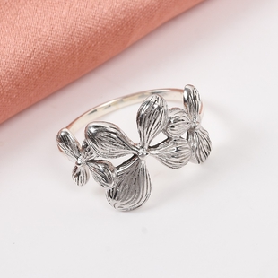 RACHEL GALLEY Floral Collection- Platinum Overlay Sterling Silver Ring