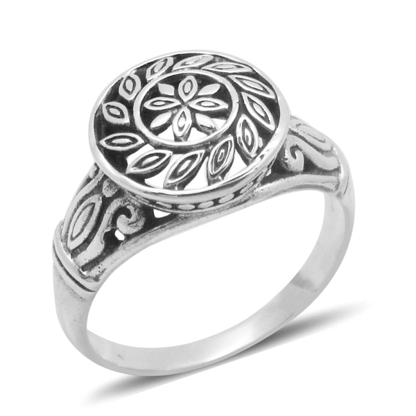 Royal Bali Collection Sterling Silver Floral Ring, Silver wt 4.70 Gms.