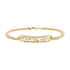 Hatton Garden Close Out Deal- 9K Yellow Gold Cubic Zircon (0.25 Ct) Curb Bracelet (Size - 7.5) With 