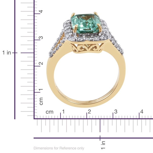 ILIANA 18K Y Gold Boyaca Colombian Emerald (Oct 2.50 Ct), Diamond (SI/G-H) Ring 3.250 Ct.