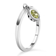 RACHEL GALLEY Hebei Peridot Charm Band Ring in Rhodium Overlay Sterling Silver
