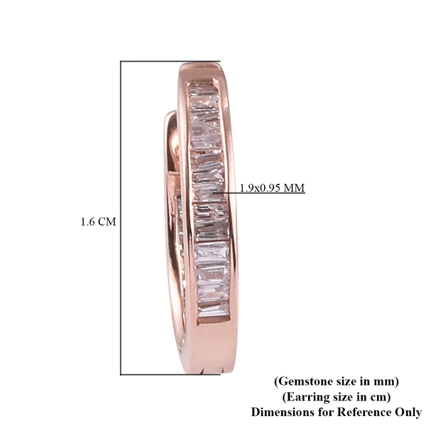 9K Rose Gold SGL Certified Natural Pink Diamond (I3) Hoop Earrings (with Clasp) 0.50 Ct.