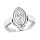 Lustro Stella Sterling Silver Ring Made with Finest CZ 1.65 Ct.