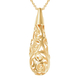 LucyQ Air Drip Collection - Yellow Gold Overlay Sterling Silver Air Drip Pendant with Chain (Size 20
