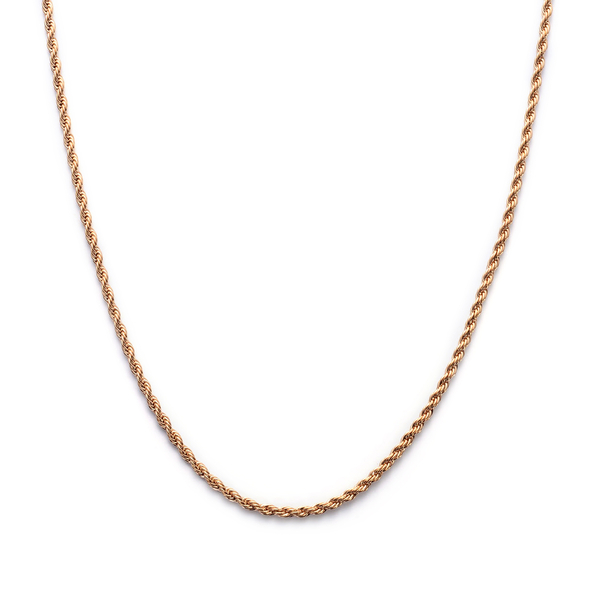 ION Plated Rose Gold Stainless Steel Necklace (Size 24)