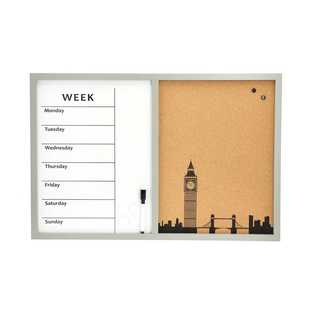 Daily Planner Dry-Erase and Cork Board (included- Magnetic Marker with Eraser Cap, 4 Magnet) (Size 6
