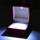 Portable Solid LED Light Ring Box (Size 6x6x5Cm) - Red