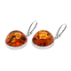 Baltic Amber Earrings (With Lever Back) in Sterling Silver, Silver Wt. 7.40 Gms