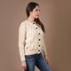 ARAN 100% Pure Wool Heritage Cardigan (Size Small) - Cream