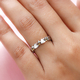 Yellow and Rose Gold Overlay Sterling Silver Heart and Star Band Ring