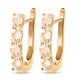 White Topaz Hoop Earrings in 14K Gold Overlay Sterling Silver 1.70 Ct.