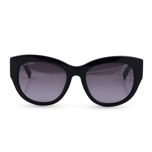 Oversized Black Sunglasses with Grey Lenses