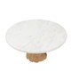 Handmade Marble Cake Stand with Wooden Base