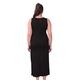 TAMSY Viscose Jersey Dress with Side Slit (Size M,12-14) - Black