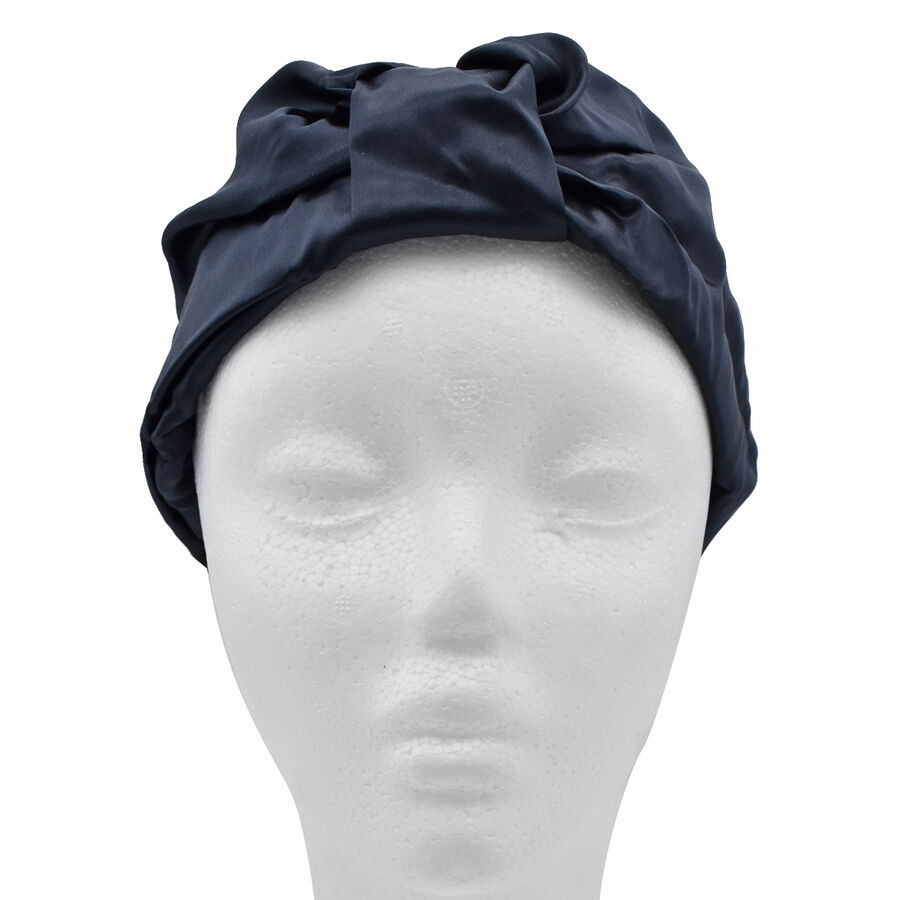 100% Mulberry Silk Turban / Bonnet in Lightweight Easy to Curl Size 18x24cm