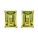 Hebei Peridot Stud Earrings (With Push Back) in 14K Gold Overlay Sterling Silver 2.04 Ct.