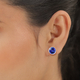 RHAPSODY 950 Platinum AAAA Tanzanite Stud Earrings (with Screw Back) 5.30 Ct.