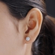 One Time Deal-9K White Gold Moissanite Stud Earrings 2.00 Ct.