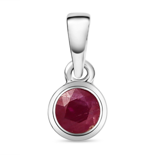 RACHEL GALLEY Ruby Pendant in Platinum Overlay Sterling Silver