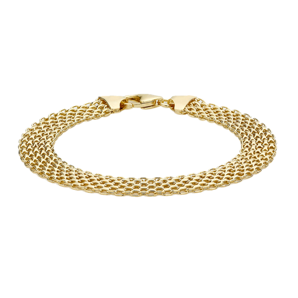 Close Out Deal Italian 9K Y Gold Bismark Bracelet (Size 7.5), Gold Wt 5.30 Gms.