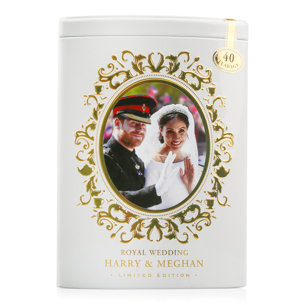 AHMAD TEA Harry and Meghan Wedding Tea Tin White