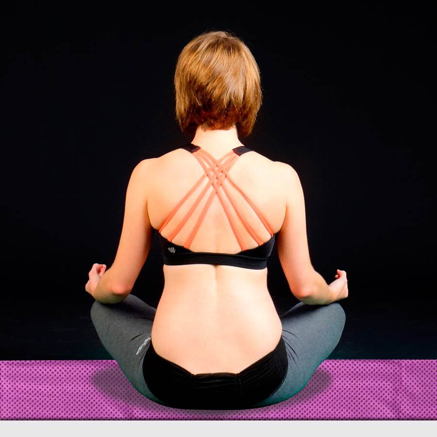 Purple Yoga mat Towel with Anti Slip Mechanism