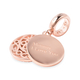 Charmes De Memoire - Simulated Diamond Charm or Pendant in Rose Gold Overlay Sterling Silver