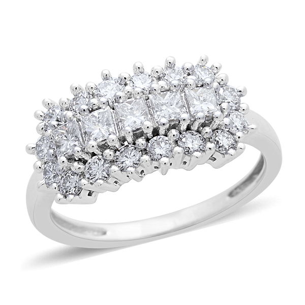 ILIANA 18K White Gold IGI Certified Diamond (Rnd) (SI/G-H) Ring 1.010 Ct.