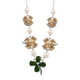 GP Italian Garden Collection - Citrine, Freshwater Pearl, Chrome Diopside & Kanchanaburi Blue Sapphire Necklace (Size -18) in Platinum Overlay Sterling Silver
