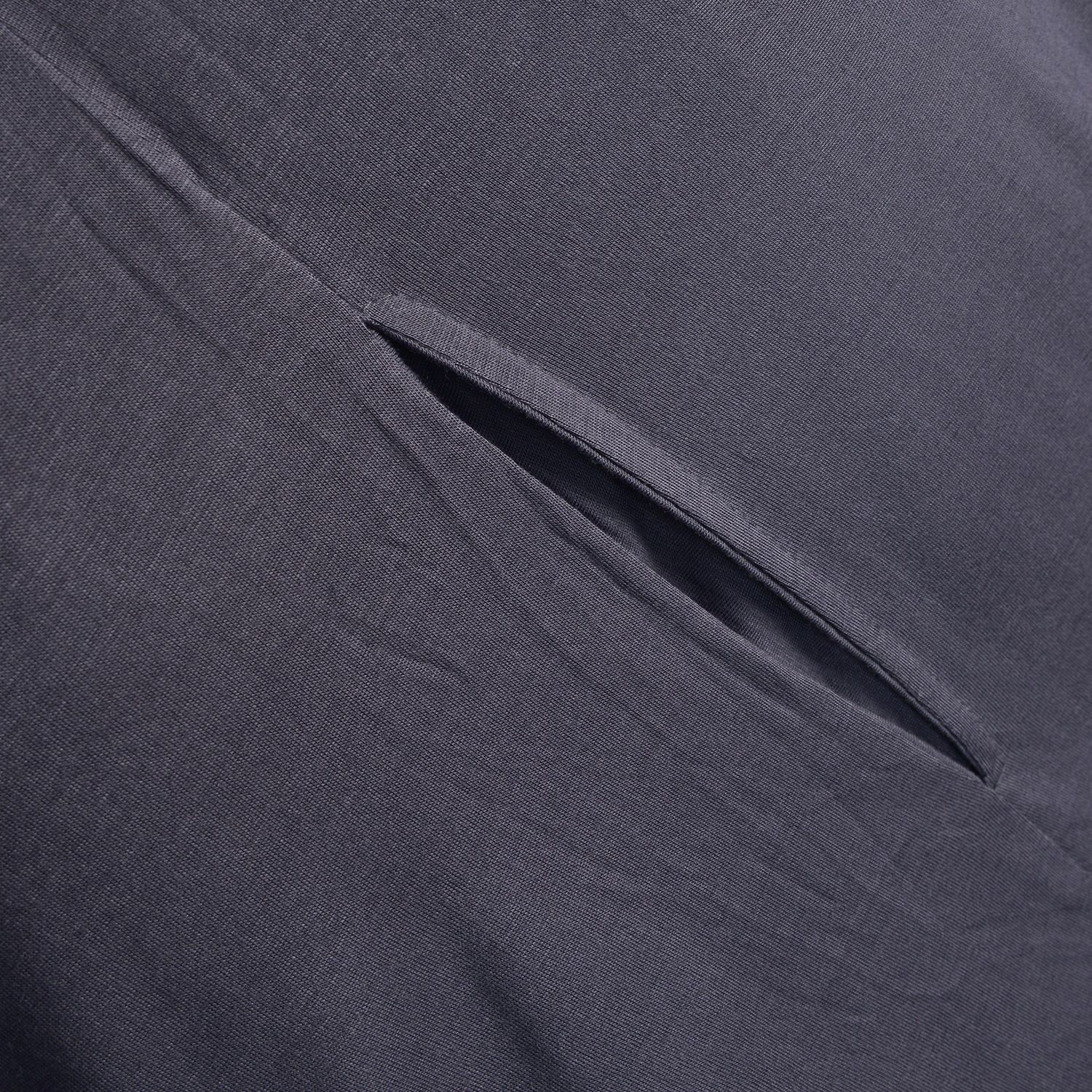 Duster Cardigan with Long Sleeves and Side Pockets in Navy Blue