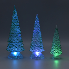 Set of 3 - LED Tree Light (Size 31x8 Cm, 26x8 Cm &19x3 Cm) - Green