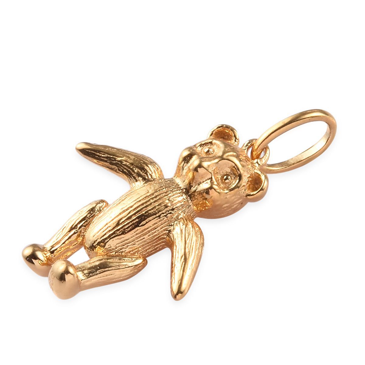 Teddy Bear Silver Charm Pendant in Gold Overlay, Silver wt 4.80 Gms.