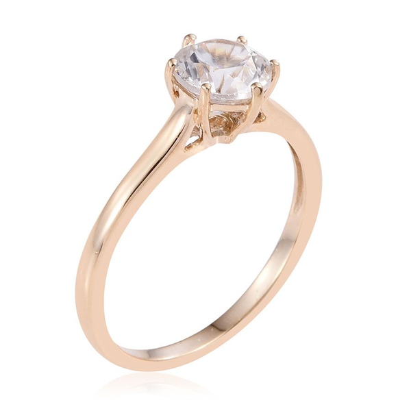9K Y Gold AAA Natural Cambodian Zircon (Rnd) Solitaire Ring 1.500 Ct.