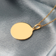 Yellow Gold Overlay Sterling Silver Pendant with Chain (Size 18) with Lobster Clasp, Silver Wt. 7.21 Gms