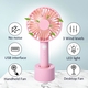Rechargeable Compact Fan with Three Speed Settings (Size 10.5x22.1x4.2  Cm) - Baby Pink