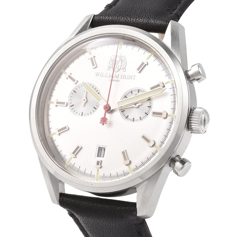 WILLIAM HUNT Swiss Movement Water Resistance Watch in Stainless Steel