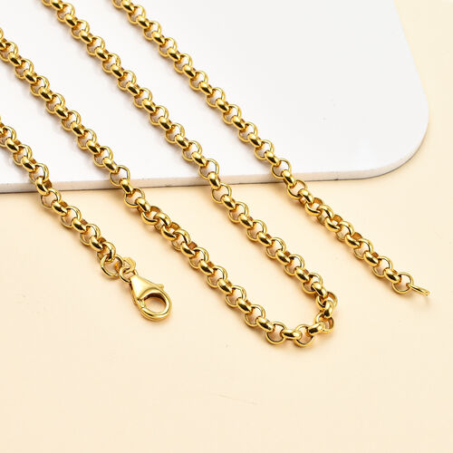 Hatton Garden Close Out Belcher Necklace with Lobster Clasp in 9K Yellow Gold 22 Inch 3647265