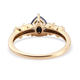 GP Celestial Dream Collection - 9K Yellow Gold AA Tanzanite, Kanchanaburi Blue Sapphire and Diamond Ring