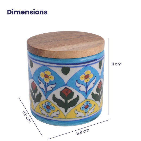 Ceramic Floral Pattern Cookies Jar