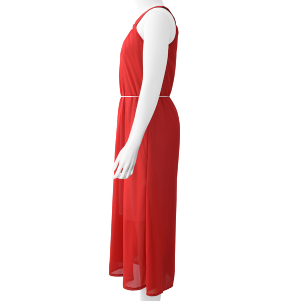 Red Colour One Piece Dress (Size L)