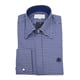 William Hunt Saville Row Forward Point Collar Blue and White  Shirt Size 15.5