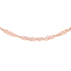 Rose Gold Overlay Sterling Silver Twist Curb Chain (Size 20) with Spring Ring Clasp